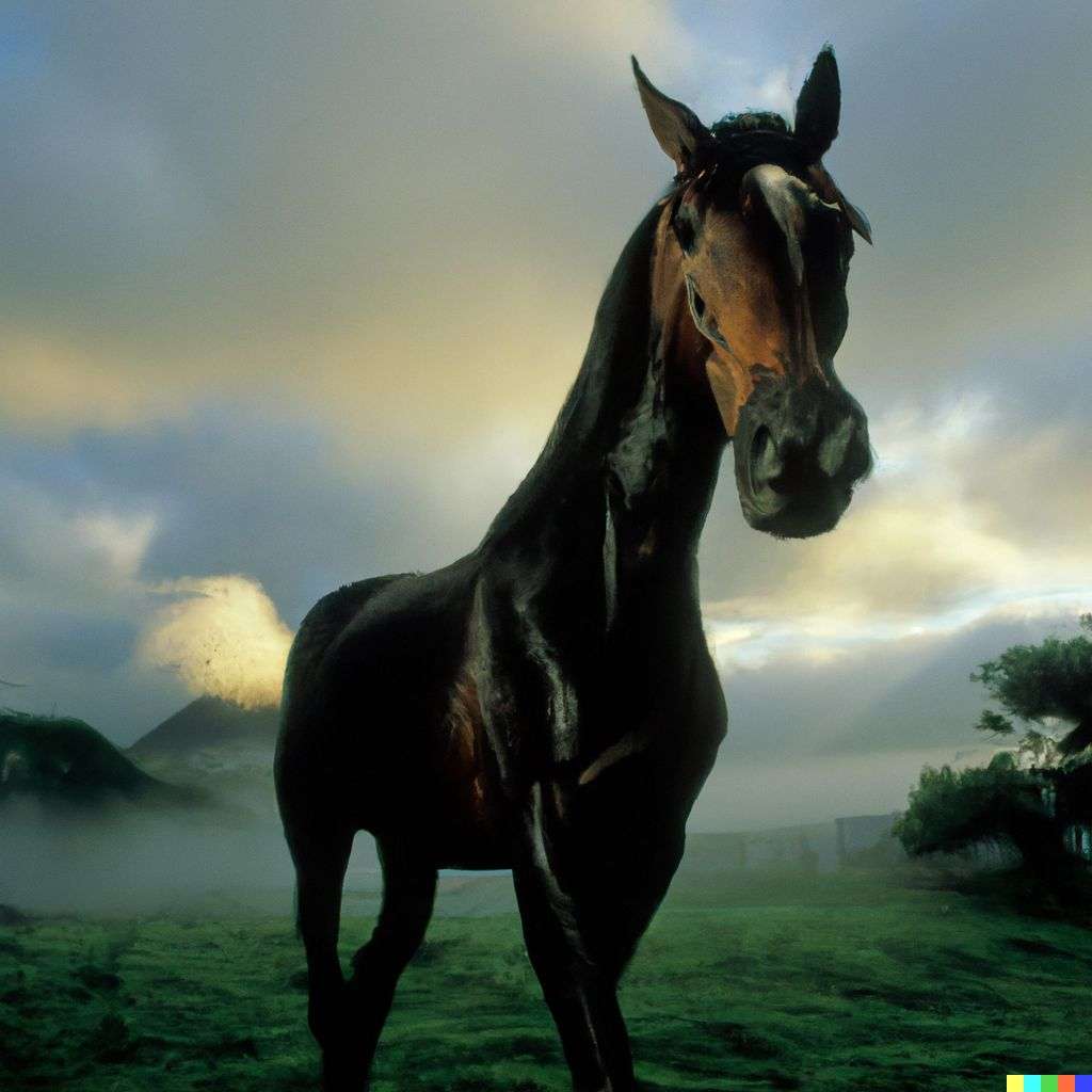 a horse, photograph taken by Steve McCurry